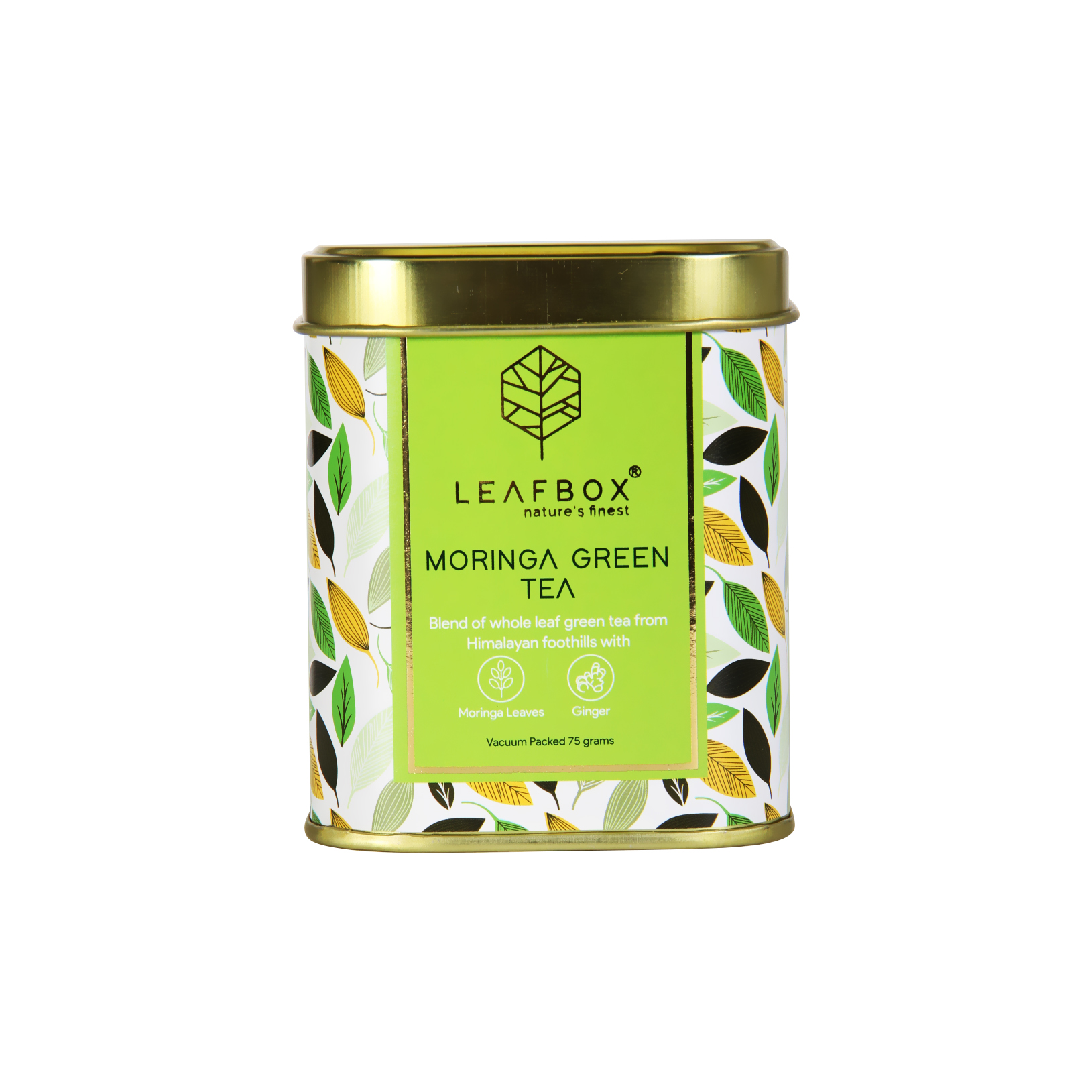 moringa green tea tin