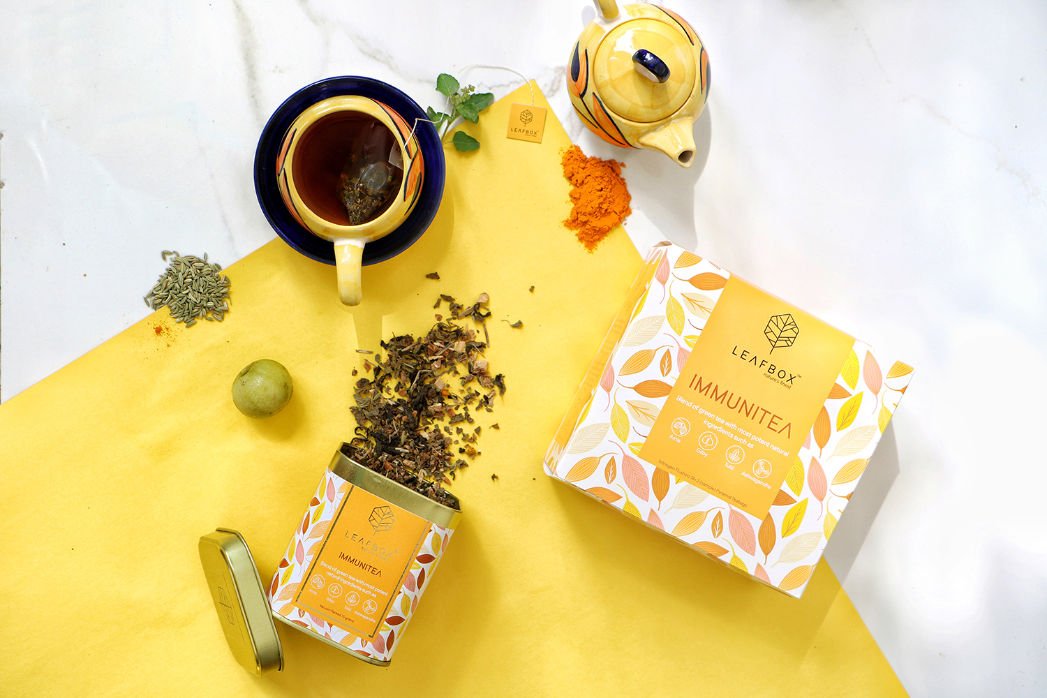 immuni green tea banner